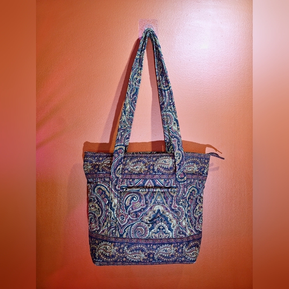 Vera Bradley Tote Medium Mocha Fall Print 1996 - Picture 1 of 11
